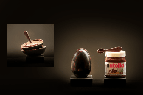 Huevo Nutella "Bomb" con Chocolate Leche x 320 grs + Cuchara de Chocolate - Entrega sin cargo en CABA y Zona Norte