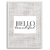 Quadro textil hello - loja online