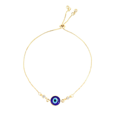 Pulseira Ajuste Olho Grego - Ouro