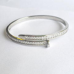 Bracelete Prego Zircônias Cristal