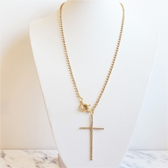 Colar Strass - Pingente Crucifixo - comprar online