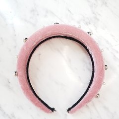 Tiara Luxo Pérolas e Studs - Rosa na internet