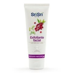 Exfoliante Facial con extractos de Aloe Vera, Uva, Rosa, Pepino y Limón Francés Sri Sri Ayurveda