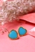 Heart of Gold Earing Blue