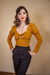 Bow Blouse By Measure (mustard)