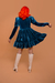 Sally Blue Dress By Measure - Rainbow Pin Up Store