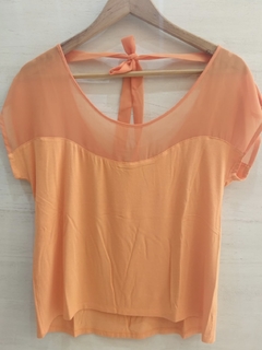 Remera VALERIANA viscosa crepe c/gasa (Naranja)