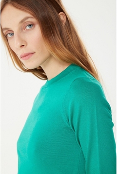 Sweater c/r m/l TATUM (verde) - MaryCruz