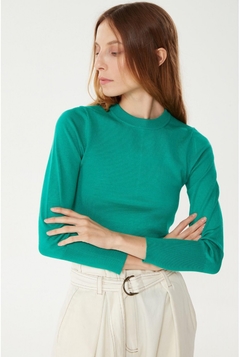 Sweater c/r m/l TATUM (verde)
