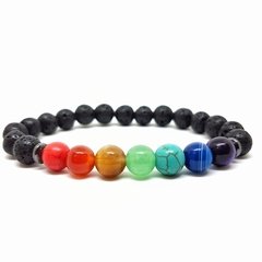 7 Chakras Black - Pulseira de Equilíbrio