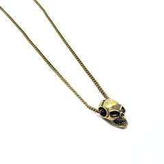 Colar Metal Skull Gold