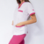 Ambo Paz blanco con fucsia - Master Uniformes