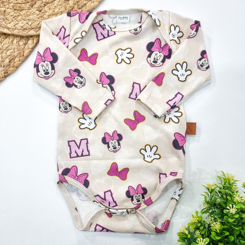 BODY AMERICANO ESTAMPADO rosa (Talle 12-18 meses)