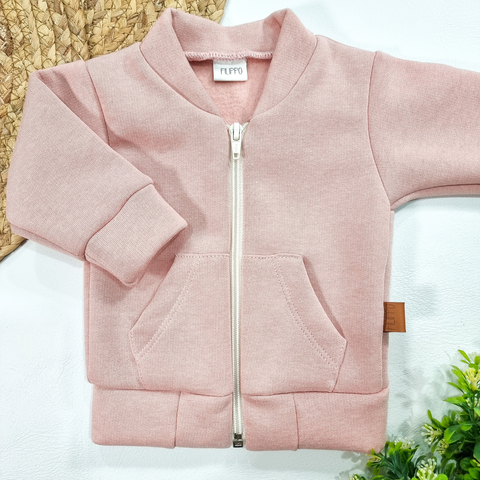 CAMPERA CANGURO FRISA rosa (Talle 18-24 meses)