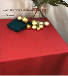 MANTEL DE TELA TROPICAL MECÁNICO - REDONDO DE 150 cm - comprar online