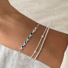 PULSERA SEVEN COLORS DE PLATA 925 - Fina Joyas