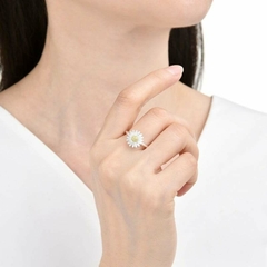 ANILLO MARGARITA YELLOW DE PLATA 925 - comprar online