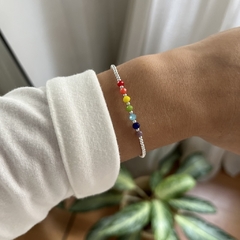 PULSERA ARCOIRIS DE PLATA 925 - comprar online