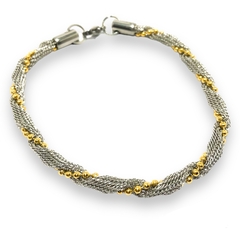 PULSERA GOLDEN BRIDGE DE ACERO QUIRURGICO