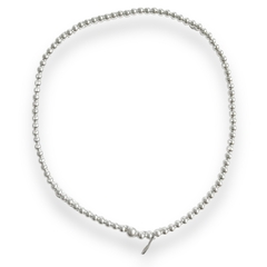 PULSERA ELASTIZADA BOLITAS DE PLATA 925