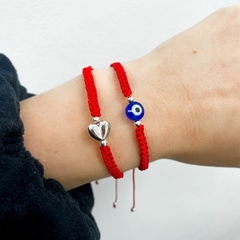 PULSERA MACRAME CORAZON RED - comprar online