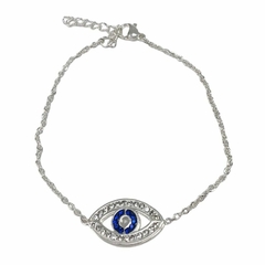 PULSERA OJO SHINE DE ACERO BLANCO