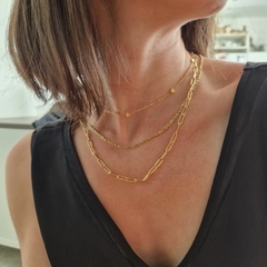 COLLAR LUCERO GOLD DE ACERO DORADO - comprar online