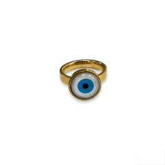 ANILLO EYE GOLD ACERO DORADO