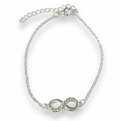 PULSERA INFINITY SHINE DE ACERO BLANCO