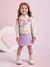 Conjunto Infantil Daisy Duk Saia/Short Moletom Manga Longa - Momi (Ref.J5826) - comprar online