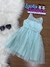 Vestido Infantil de festa tule infantil verde água - Mon Sucré 25384