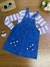 Salopete Jeans Infantil com Blusa de Listras CANDY - Kukie - comprar online