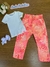 Calça em Sarja Infantil Menina CORAL COM FLORES - Momi - Looks Babilice