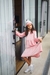 Vestido Infantil Rosa Manga Longa Metalassê Canelado - Momi - comprar online