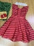 Vestido de Festa Infantil VERMELHO LISTRADO - Petit Cherie