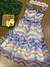 Vestido Infantil de Alças em Tule Estampado ONDAS COLORIDAS - Petit Cherie