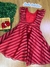 Vestido de Festa Infantil VERMELHO LISTRADO - Petit Cherie na internet