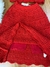 Conjunto Infantil VERMELHO em Tricot com Saia - Animê na internet