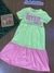 Vestido MIDI Infantil MARIAS NEON AMARELO E ROSA - Mylu