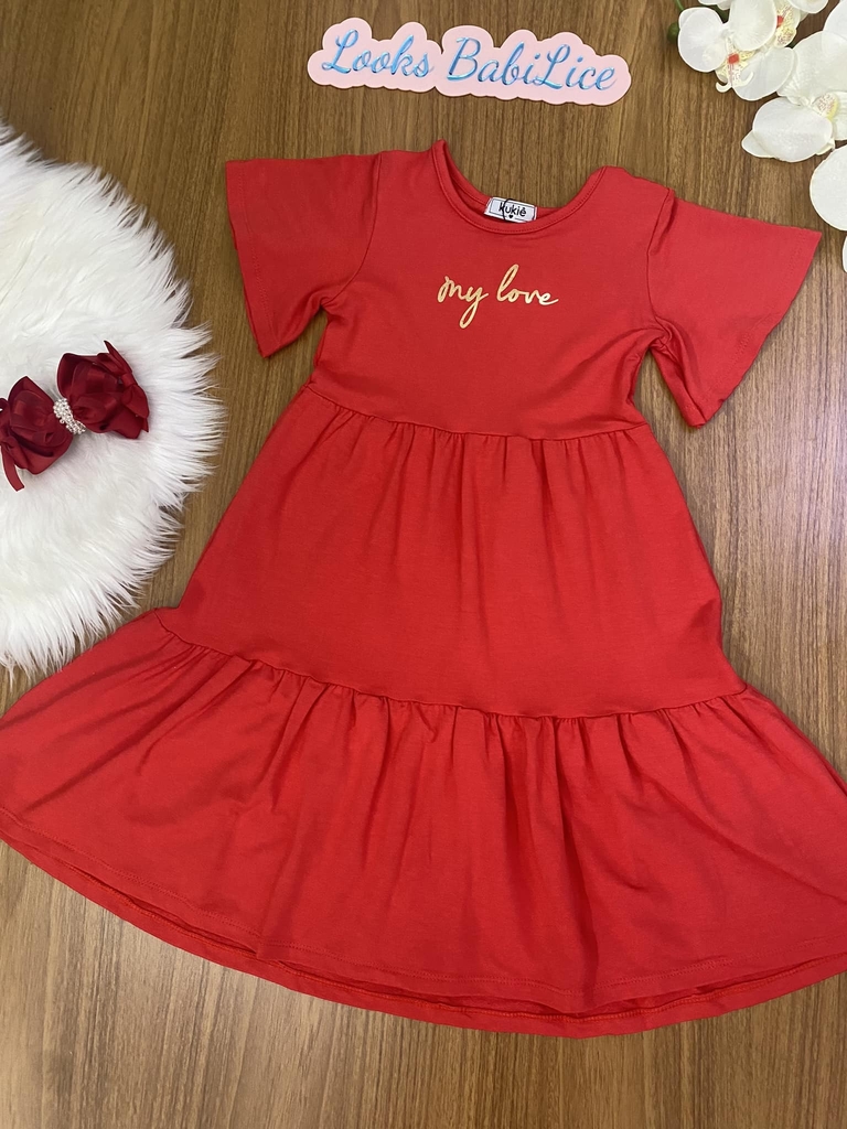 Vestido Princesa Vermelho - kimimo kids - Vestido Feminino