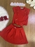 Conjunto Infantil NATAL VERMELHO Menina com Bordado - Kukie