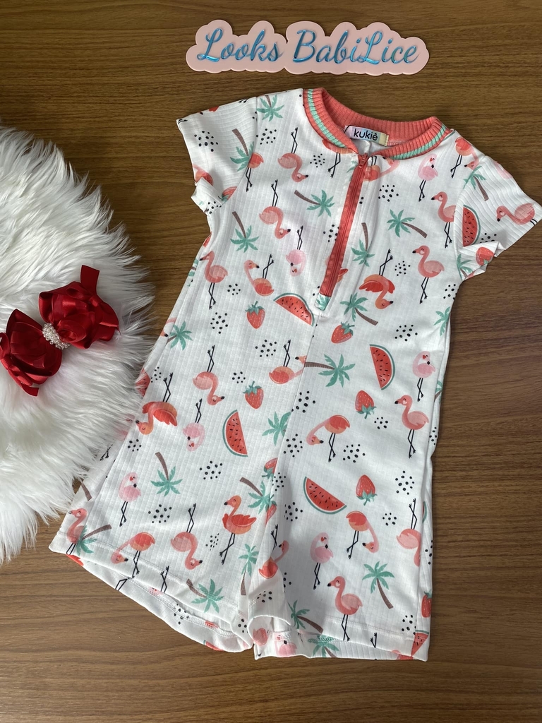 Macaquinho branco infantil sales
