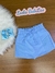 Shorts/Saia em Moletom AZUL- Momi