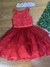 Vestido de Festa Infantil VERMELHO em Tule e Bordados - Petit Cherie