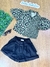 Conjunto Curto Infantil Menina com Camisa e Shorts ANIMAL PRINT - Momi