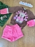 Shorts Infantil Menina em Moletom ROSA - Momi - Looks Babilice