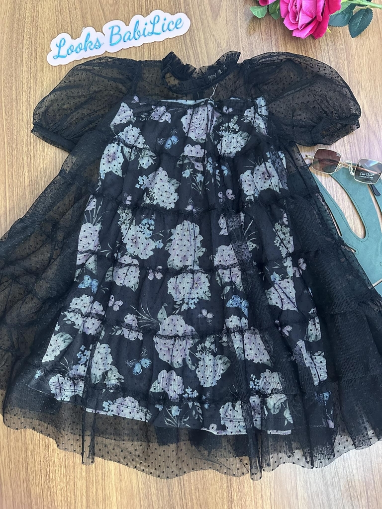 Vestido infantil floral com alças para bebês, roupas de princesa, vestido e  saia para meninas, vestido kawaii