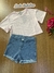 Conjunto Curto Infantil com Shorts Jeans BARBIE - Infanti