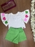 Shorts/Saia em Sarja Infantil VERDE - Momi - Looks Babilice