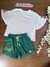 Shorts Infantil Menina VERDE E FLORES - Bugbee - comprar online